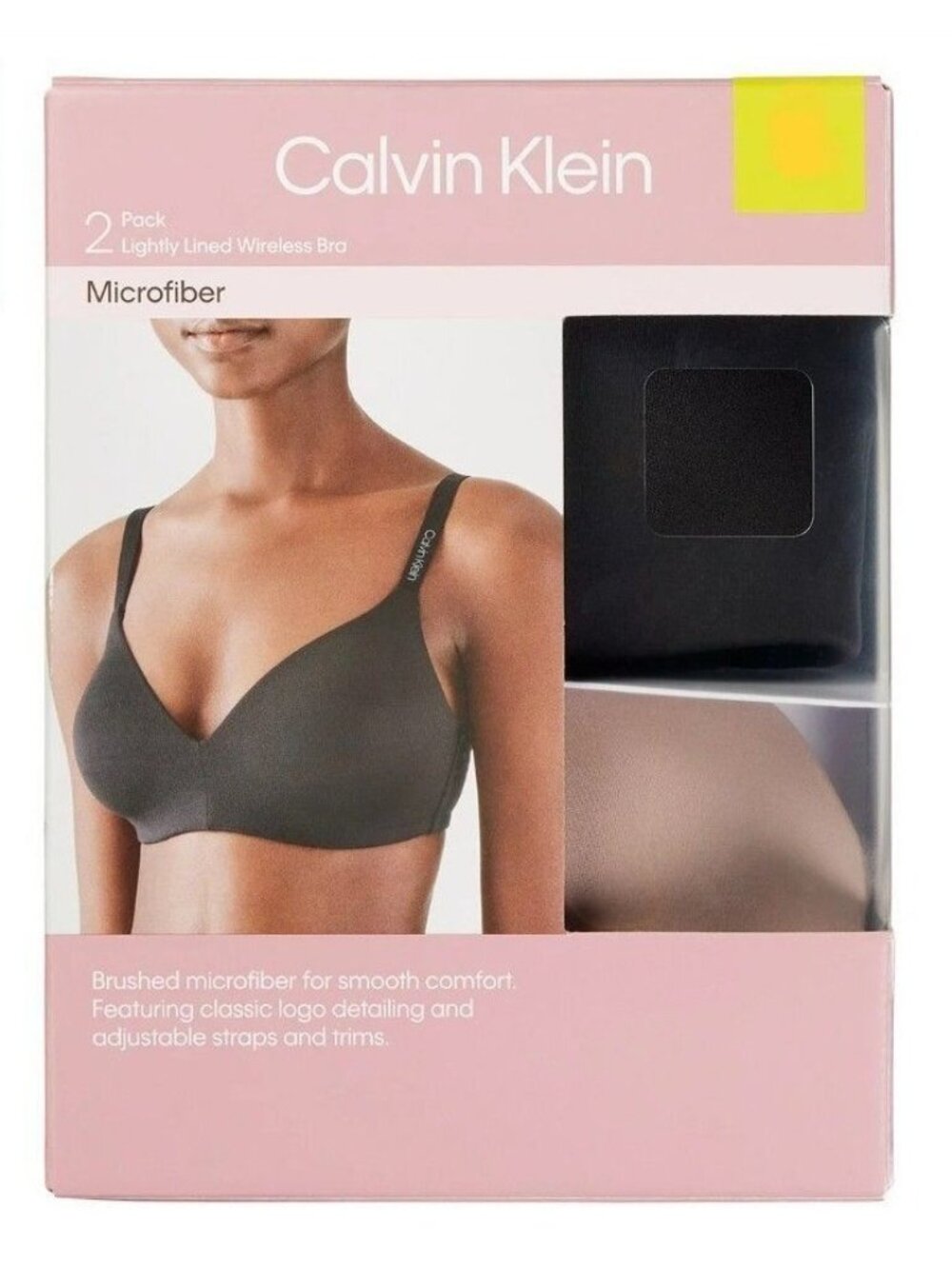 Calvin Klein Large 2-Pack Wirefree Bra Seamless Underwear 36D 38B 38C 38D 40B